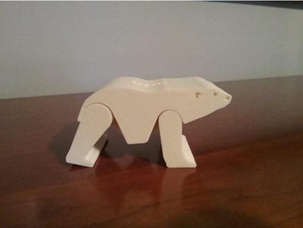 polar Urso impressão colocar cumeeira 3d print model - Mito3D