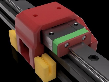 flsun q5 - linear rail mod qwix flsun3d delta rails 3d print model - Mito3D
