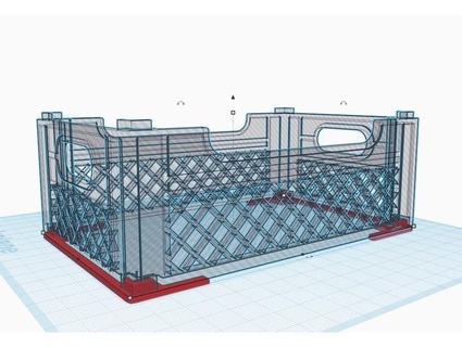 Regal Kiste behalten Halterung Medienmann Container Montage Lager 3d print model - Mito3D