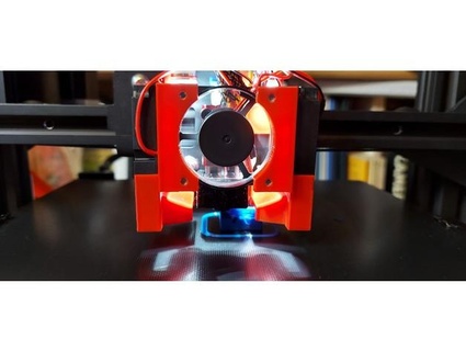 fan shroud voxelab aquila - triple blmount n9jcv duct hotend 3d print model - Mito3D