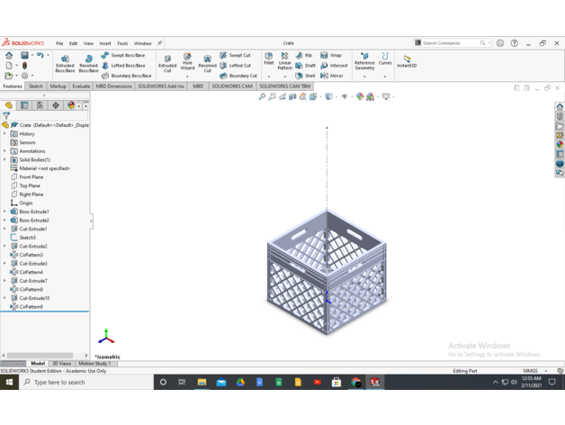 2 heure impression Lait Caisse Frais 3D print model - Mito3D