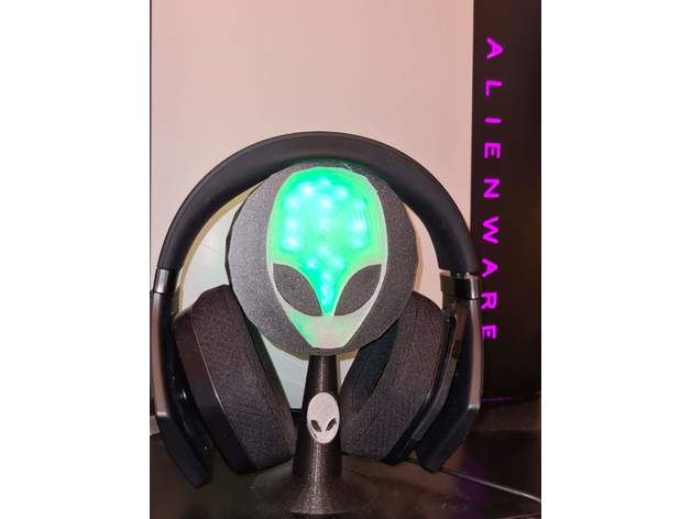 alienware headphon stand guenter alienware headphone holder headphone stand  3D print model - Mito3D