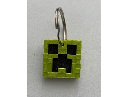 Minecraft sarmaşık anahtar yüzük 2 renk petrikinha 3d print model - Mito3D