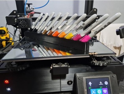 sharpie marker holder calscustoms rack 3d print model - Mito3D