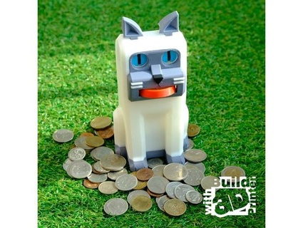cat coin bank erwoong piggy toy 3d print model - Mito3D