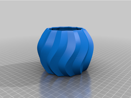 vase 3ndosymbiont 3d printing creality ender 3 pro flowerpot flower pot plant spiral twisted vases mode 3d print model - Mito3D