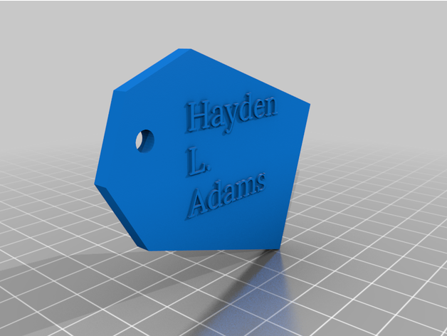 hayden adams bagaglio etichetta firetrice 3D print model - Mito3D