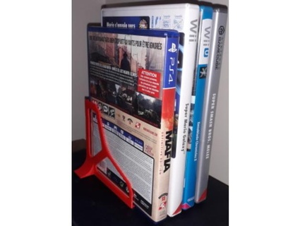 verticale espace rangement cd DVD Blu Ray manches fr mathematiques mathémathe gamecube wii 3d print model - Mito3D