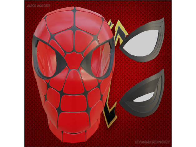 hierro spider man inspirado casco Budwin cosplay dc historietas accesorios 3D print model - Mito3D