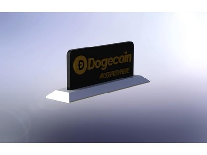 dogecoin accepted sign oloxmewsey animal animals bitcoin crypto cryptocurrency cute dogie dog doge dogecoinball dogery doggo dogs shiba valentines day valetines 3d print model - Mito3D