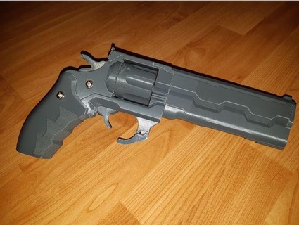 cyberpunk 2077 abertura revólver Duplo açao gam1ts0s arma fogo pistola brinquedo brinquedos 3d print model - Mito3D
