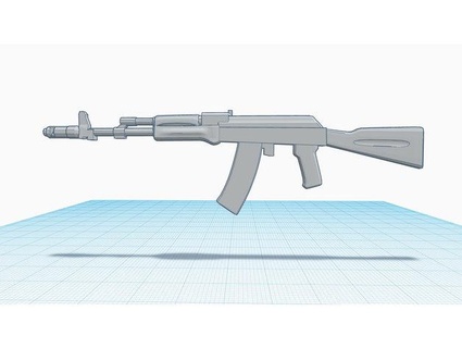 ak 74 jcnaz 28mm action figure ak74 pistolet miniature fusil wargaming arme 3d print model - Mito3D