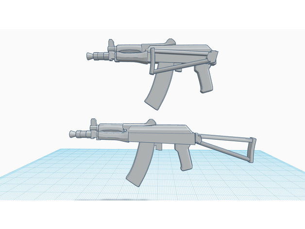 Aksu jcnaz 28mm açao figura ak74u arma fogo cobrir miniatura rifle jogos guerra 3D print model - Mito3D