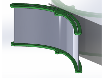 parabolique miroir bras devaient monter 3d print model - Mito3D