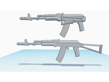 ak 74s jcnaz 28mm figurine action figure ak74 aks74 pistolet miniature fusil wargaming 3d print model - Mito3D
