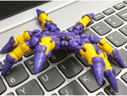 poseable poppin spider toy bitxor animal arachnid arachnophilia articulated bug insect octopus pose scarey squid 3d print model - Mito3D