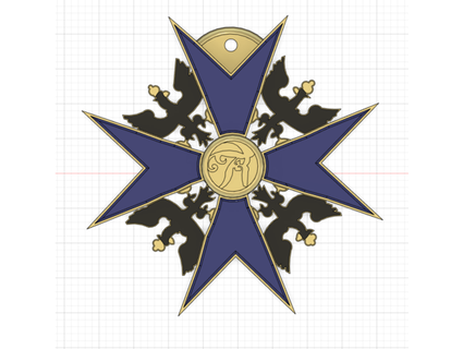 Insignia orden negro águila Yodo alemán Alemania histórico historia Caballero medalla militar Prusia prusiano social estudios ww1 3d print model - Mito3D