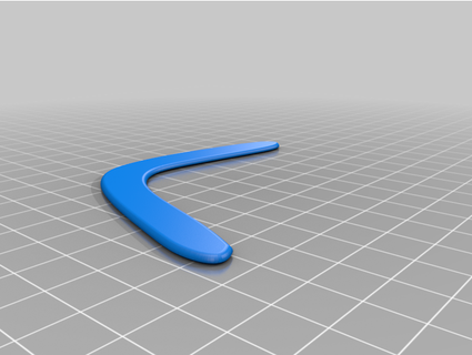 völlig druckbar Boomerang faux pewdipie 3d print model - Mito3D