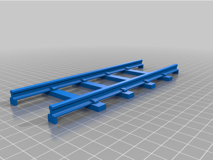straight railroad track caligeek model trains 3d print model - Mito3D