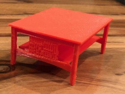 coffee table shelf 1 12 scale ukesman dollhouse furniture doll livingroom model 3d print model - Mito3D