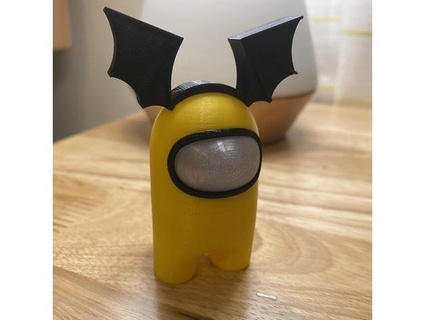 among us magnetic hat - bat wings ururk bats 3d print model - Mito3D