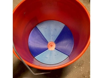 depot bucket funnel dr romeo chair 5 gallon created freecad salt spreader wip work-in-progress 3d print model - Mito3D