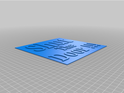 fechar porta placa landonwalters 3d print model - Mito3D