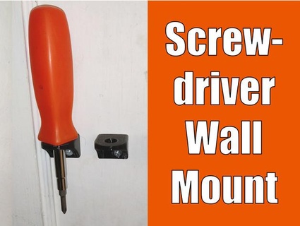 screwdriver wall mount holder - supports tonyyoungblood 3d print model - Mito3D