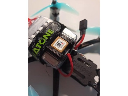 sam m8q 5883 gps battery strap mount maxbl4 mq8 3d print model - Mito3D