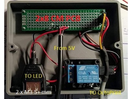 octolight relay enclosure moxl octoprint board mount case 3d print model - Mito3D
