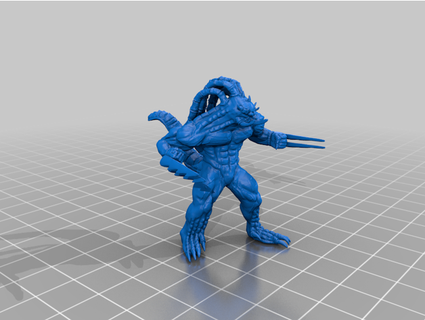 skaarj warrior xlm2086 alien fan miniature scifi unreal video game 3d print model - Mito3D