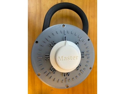 large dial combination lock configurable master daveblueeyes67 3d print model - Mito3D