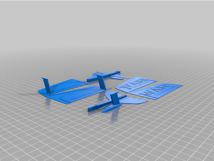 wasp biplane glider wasp-uk 3d print model - Mito3D