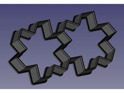 Estrela tesselable biscoito cortador inspirado mc Escher herrk Augsburg 3d print model - Mito3D