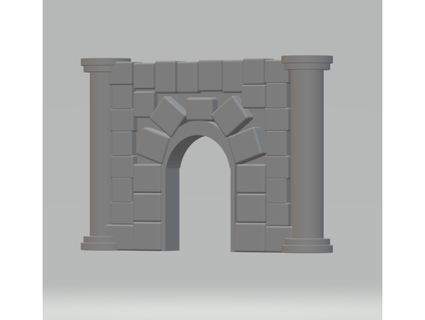 fhw brick wall thefreeheathen 28mm dnd dungeon dungeons dragons miniature 3d print model - Mito3D