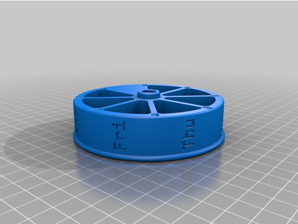 bolt edition 7-day pill capsule tablet dispenser 3dcutmediaproductions 3d print model - Mito3D