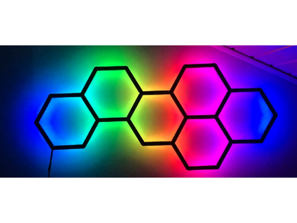 Hexagon Lampe dh Besitzer LED Licht Nano Blatt rgb Streifen ws2812 3d print model - Mito3D