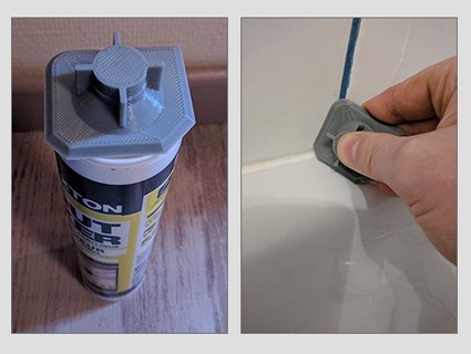 silicone cartridge cap multi-tool alexis bathroom kitchen sealant sealing tool tools tpu 3d print model - Mito3D