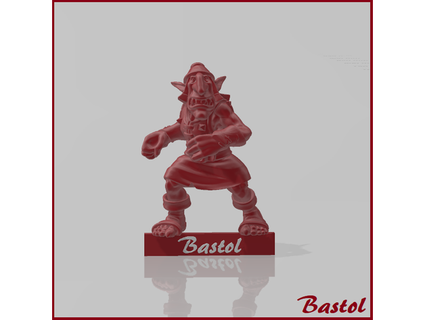 blood bowl goblin 4 bastol bloodbowl fantasy football miniature troll 3d print model - Mito3D