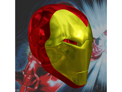 classic iron man inspired helmet budwin cosplay marvel props 3d print model - Mito3D