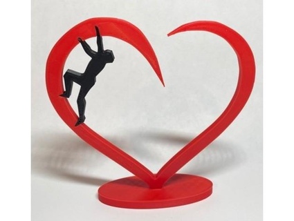 cuore scalatore restare arrampicata amore 3d print model - Mito3D
