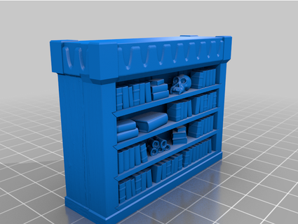 heroquest bookcase - remixed save material time typenu dnd furniture gloomhaven tabletop 3d print model - Mito3D