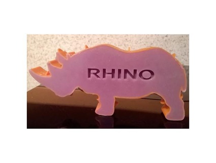 rinoceronte jabón molde lloviznar bañera baño niños sanitis 3d print model - Mito3D