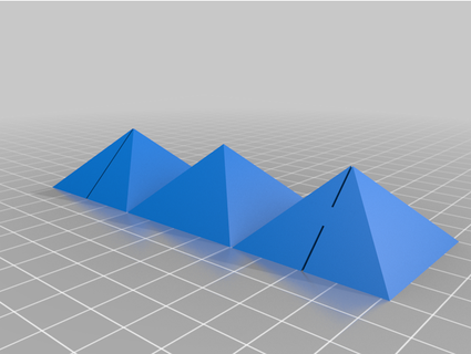 3 piramitler prizma clinhart 3d print model - Mito3D