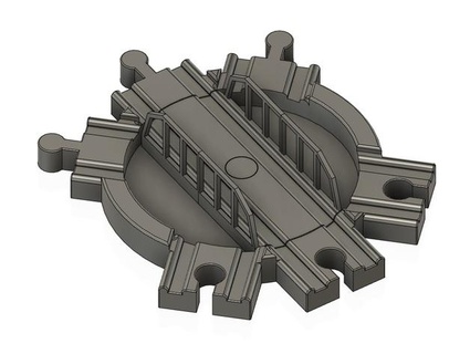 brio train hub gbrux compatible track toy 3d print model - Mito3D