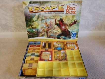 escape curse temple big box 2nd edition game queenie insert organizer clixaccessories 3d print model - Mito3D