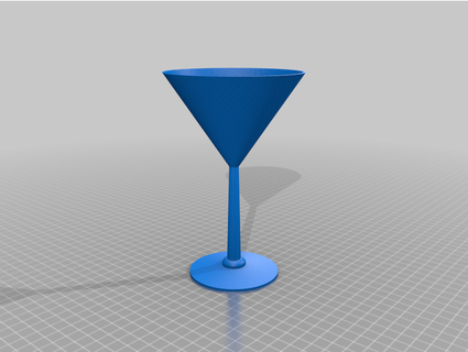 martini glass meisco 3d print model - Mito3D