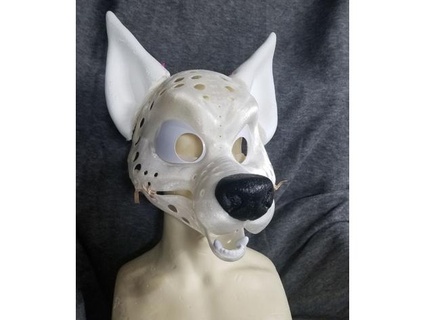 coyote fursuit head base occhi denti naso orecchie muso canino peloso testa 3d print model - Mito3D