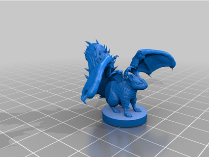 Eichhörnchen Drachen familiär Remix jmash Dungeons Mini Miniatur Pfadfinder Rollenspiel 3d print model - Mito3D