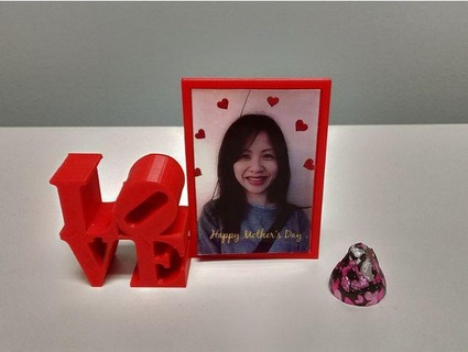 l'amour sculpture photo Cadre bobo809 lovecraft mères journée photographie romantique valentines cadeaux 3d print model - Mito3D